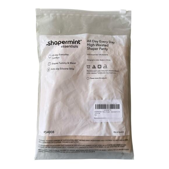 NWT Shapermint High Waisted Shaper Panty 54008 Beige XL/2XL Slimming - Picture 11 of 16